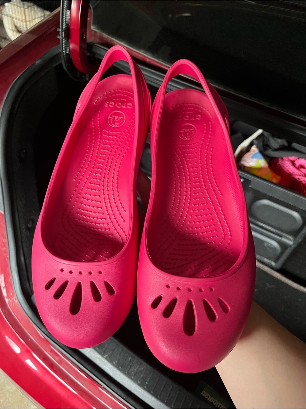 CROCS Hot Pink Slingback Slip-On Flats